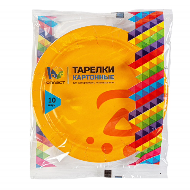 Набор Тарелка картонная 10 шт., Ø180 мм, цветная